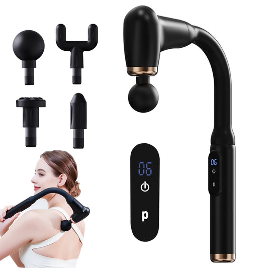 Fascia Gun Handle and Elbow 3 Modes and 6 Gears Adjust Muscle Relaxation and Massage Percussion Hammer for Athletes
