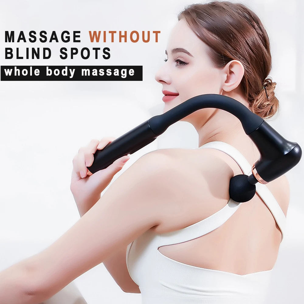 Fascia Gun Handle and Elbow 3 Modes and 6 Gears Adjust Muscle Relaxation and Massage Percussion Hammer for Athletes